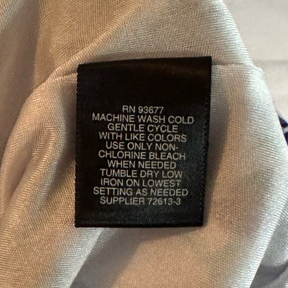 Liz Claiborne Purple & White Patterned Tank Top, Small, Pre-owned - Picture 5 of 5